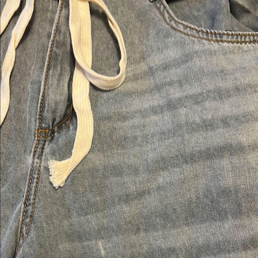 Mazik Light Gray Wide Leg Jeans - Picture 7 of 10